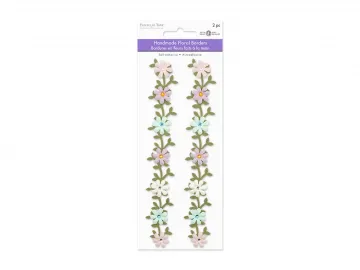 Pastel Paper Floral Border Vine 2 pieces, 6.4"
